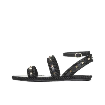 Valentino Rockstud One Strap Sandals Women's Black