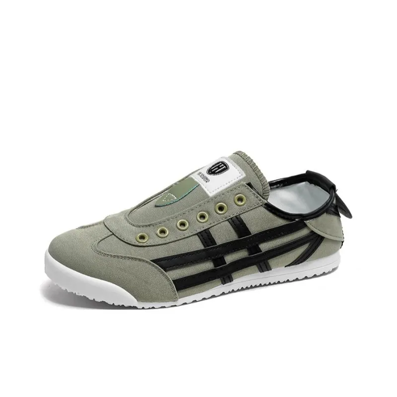 HACKBUTEER Low Top Casual Shoes Men's Green-2