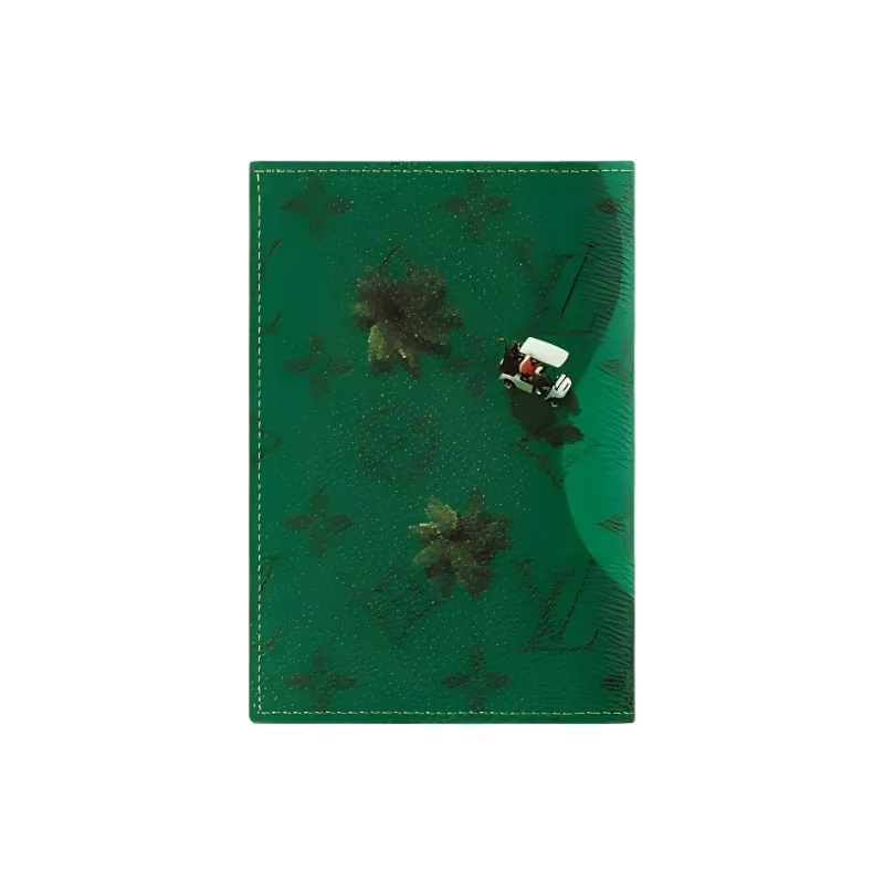 LOUIS VUITTON Werner Bronkhorst Collaboration Canvas Passport Holder Men's Green-3