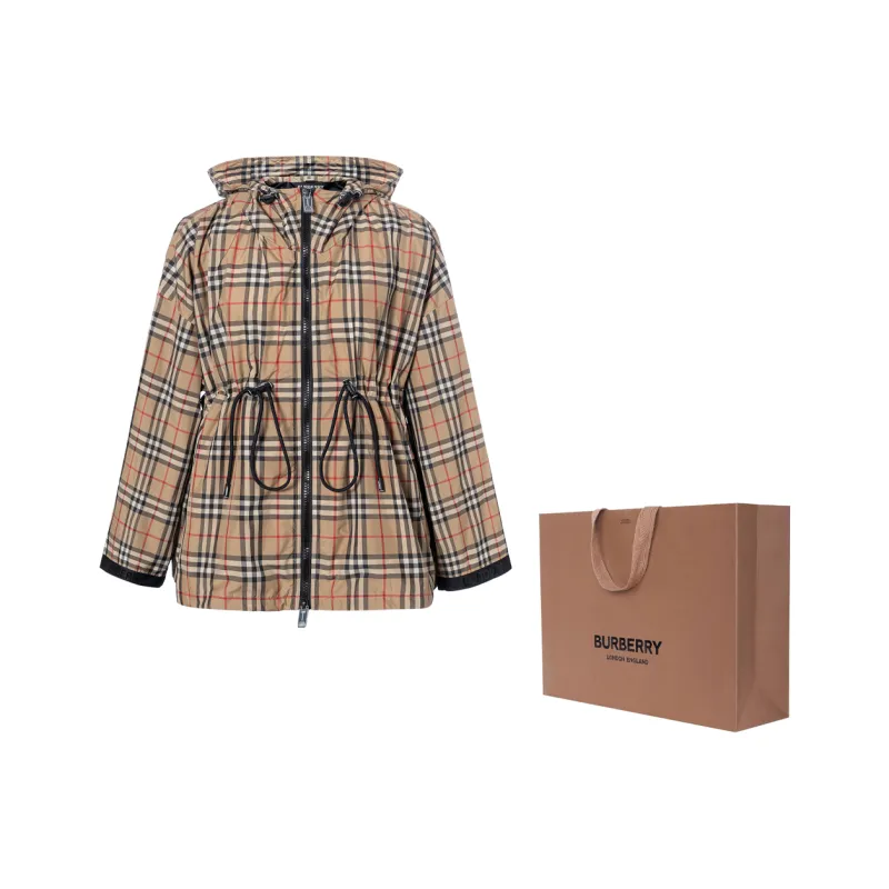 Burberry Plaid check Hooded Jacket-6