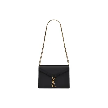 SAINT LAURENT CASSANDRA Smooth Leather Crossbody Bag, Shoulder Bag Women's Black