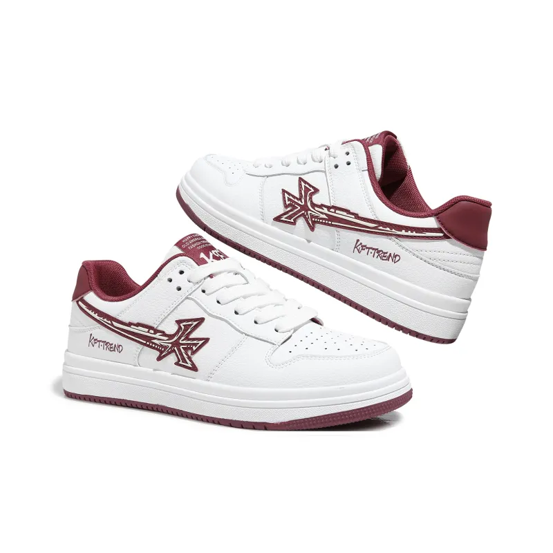 KFT Height Increasing Abrasion Resistant Breathable Slip Resistant Low Top Skateboard Shoes Unisex-43