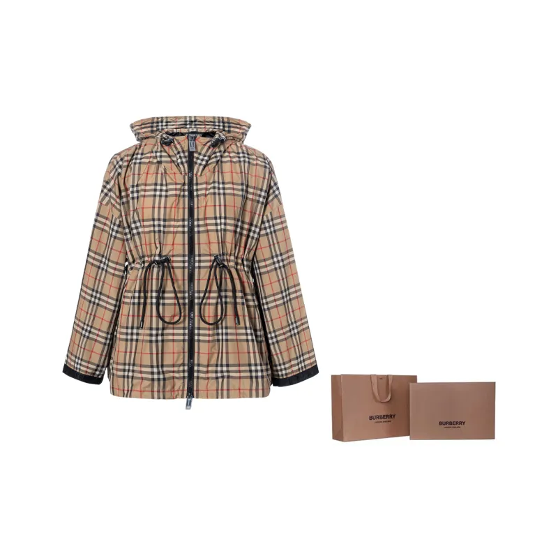 Burberry Plaid check Hooded Jacket-8