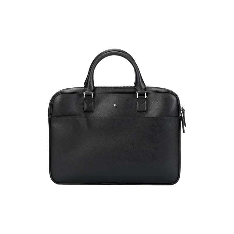 MONTBLANC Calfskin Briefcase Large Size Men's Black-0