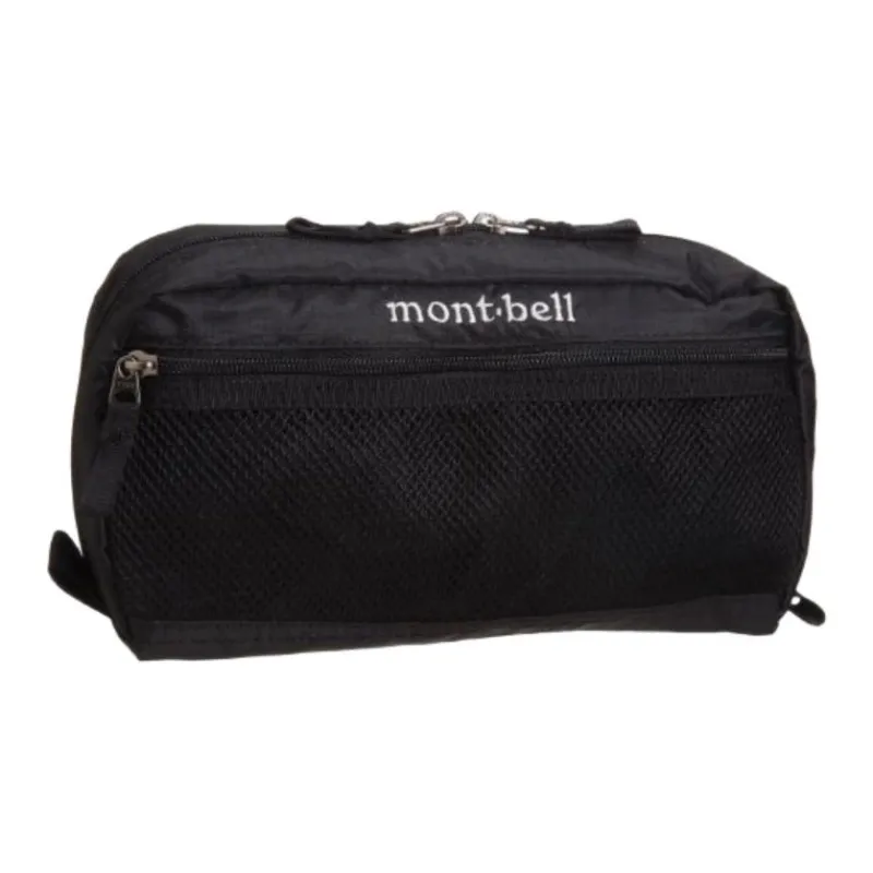 MONTBELL Nylon Toiletry Bag Medium Size Unisex Black-0