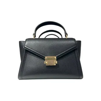 MICHAEL KORS Whitney Leather One Shoulder Handbag Medium Size Women's Black