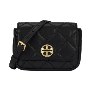 TORY BURCH Sheepskin Shoulder Bag, Crossbody Bag Trumpets Women's Black
