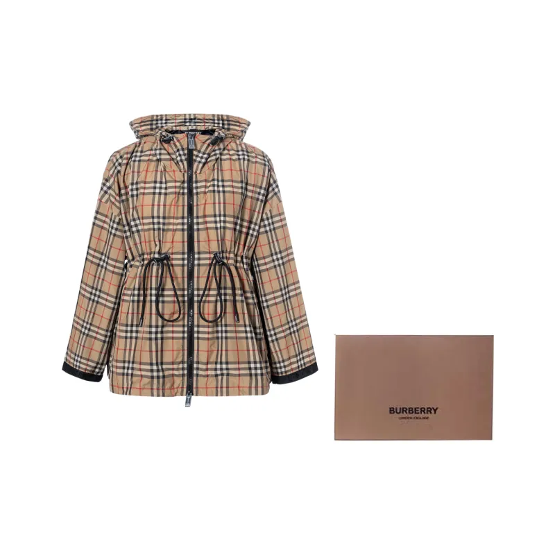Burberry Plaid check Hooded Jacket-7