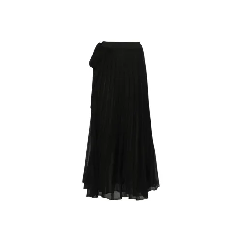 REMAIN BIRGER CHRISTENSE 블랙 여성 캐주얼 롱 스커트