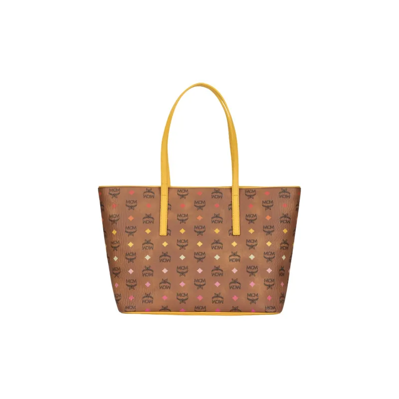 MCM Cow Leather Tote Bag, Shopping Bag, Handbag, Shoulder Bag Medium Size Women's Iris Yellow-2