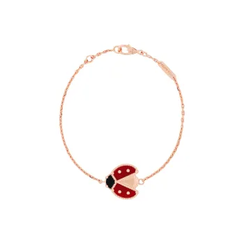 Van Cleef & Arpels Lucky Spring Collection Alloy Bracelets Women's Red