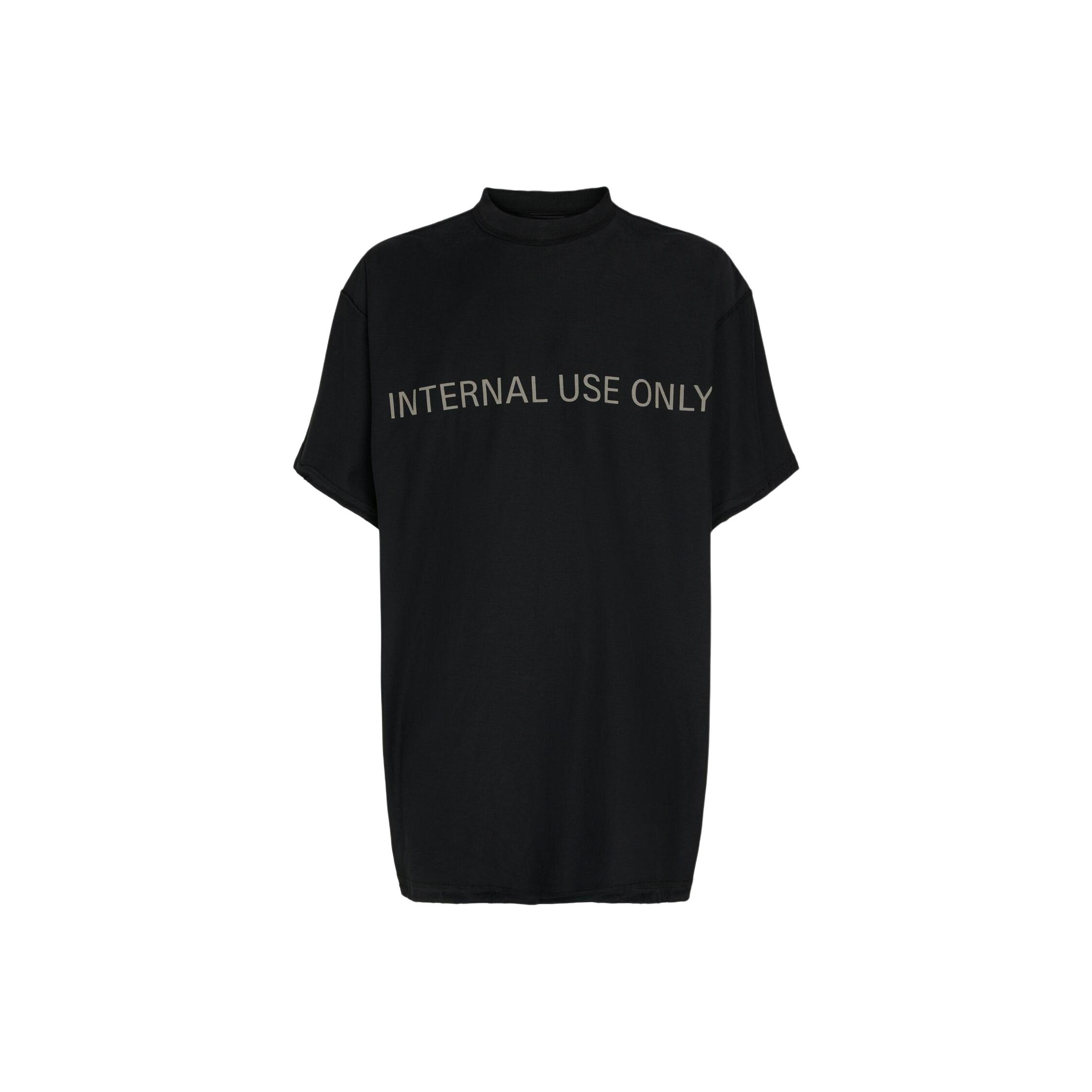 Balenciaga FW24 'Internal Use Only' Inside-Out T-Shirt Black
