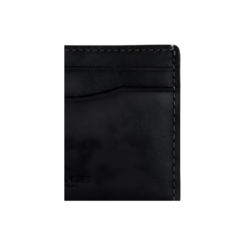 COACH Money Clip Leather Card Holder Mini Men's Black-3