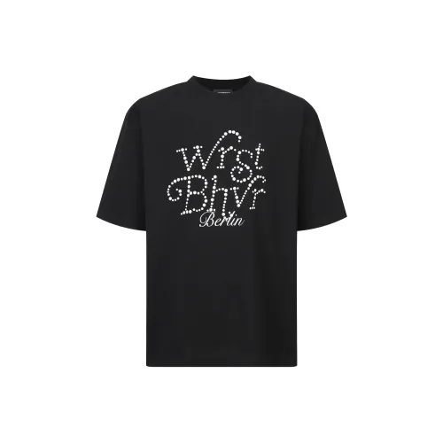 WRSTBHVR PIONEER 블랙 남녀공용 티셔츠