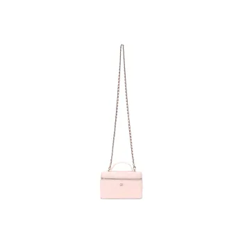 CHANEL Cow Leather Box Bag, Shoulder Bag, Crossbody Bag, Handbag Women's Light Pink