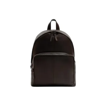 ZARA Cow Leather Backpack Tubas Men's Brown