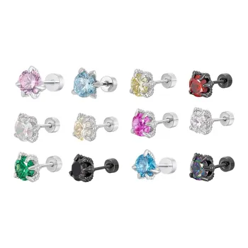 Lady Go Titanium Steel Stud Earrings Unisex