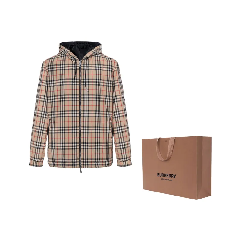 Burberry Check Reversible Hooded Jacket-7