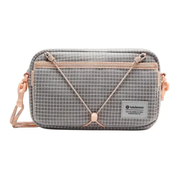 Lululemon Color Block Storage Bag, Shoulder Bag, Crossbody Bag Small Size Women's Light Ivory White