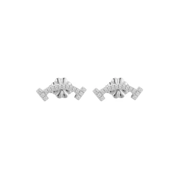 TIFFANY & CO. 18K White Gold Stud Earrings Women's
