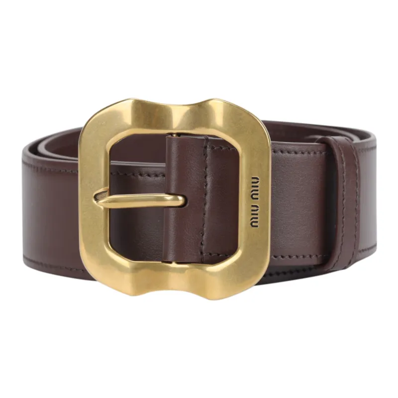 MIU MIU Leather Belts Women's Brown -0