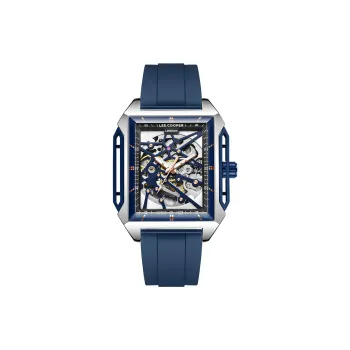 Lee Cooper UK Cool Pack Automatic Mechanical Movement Silicone Strap Men's Watches Cut Out Dial