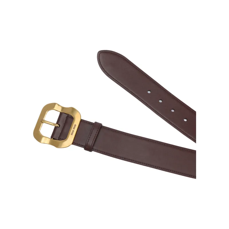MIU MIU Leather Belts Women's Brown -3