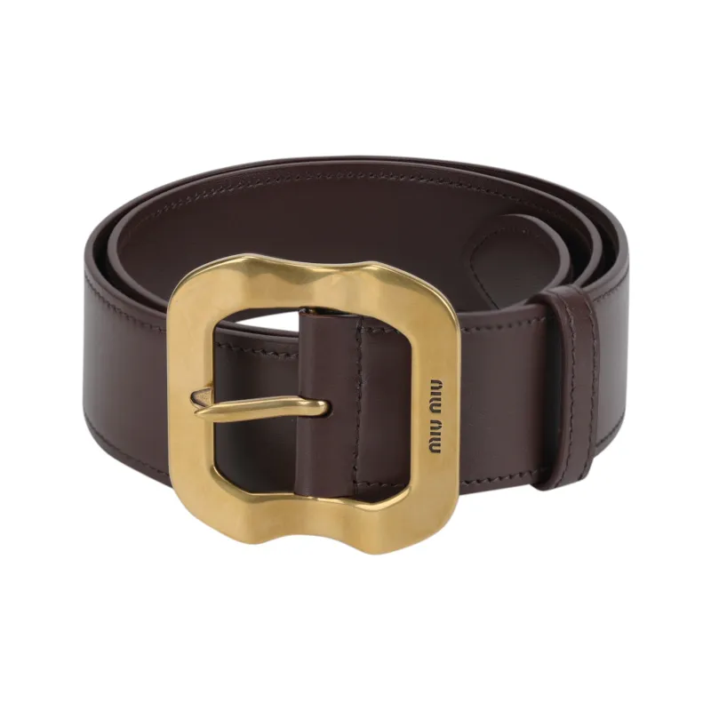 MIU MIU Leather Belts Women's Brown -1