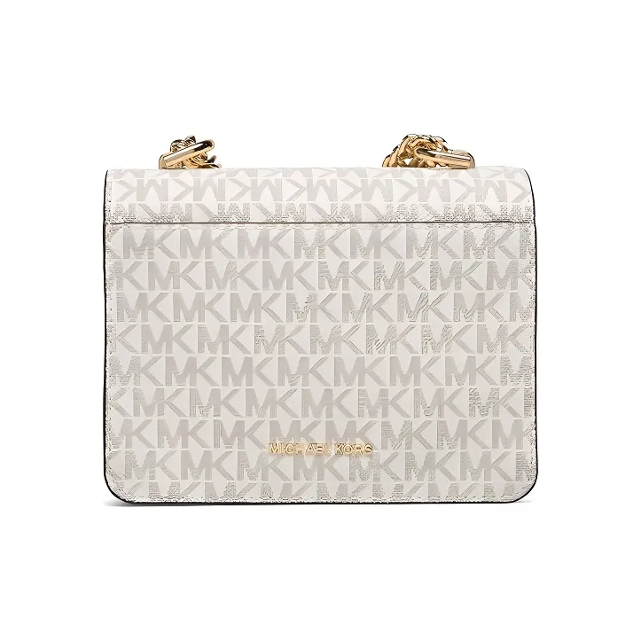 MICHAEL KORS Jade Leather Crossbody Bags Trumpets Women's Vanilla White-3