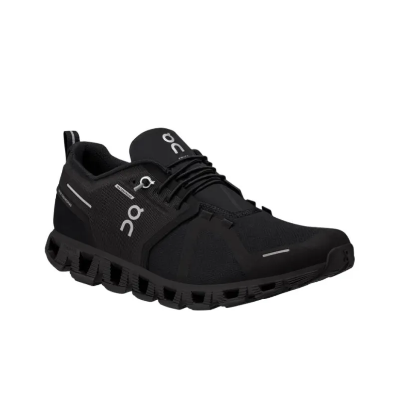 On Running Cloud 5 Waterproof All Black Women's-2