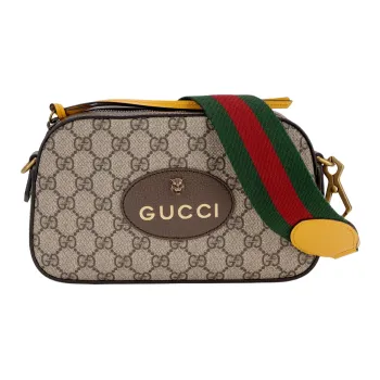 GUCCI Neo Vintage Monogram Messenger Bag Shoulder Bag Beige/ebony