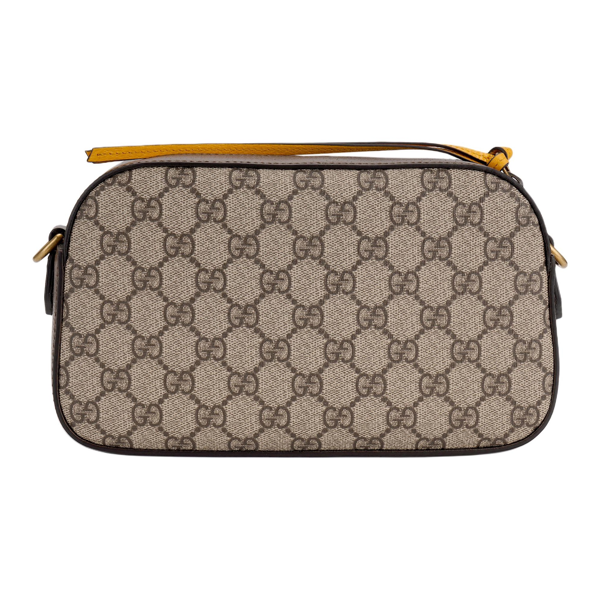 GUCCI Neo Vintage Monogram Messenger Bag Shoulder Bag Beige