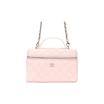 CHANEL Cow Leather Box Bag, Shoulder Bag, Crossbody Bag, Handbag Women's Light Pink