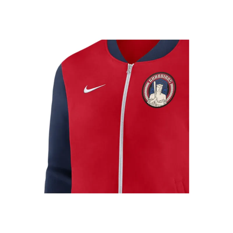 Nike Cleveland Guardians Authentic Collection City Connect Game Time Men's Nike Mlb Full-Zip Bomber Jacket-3