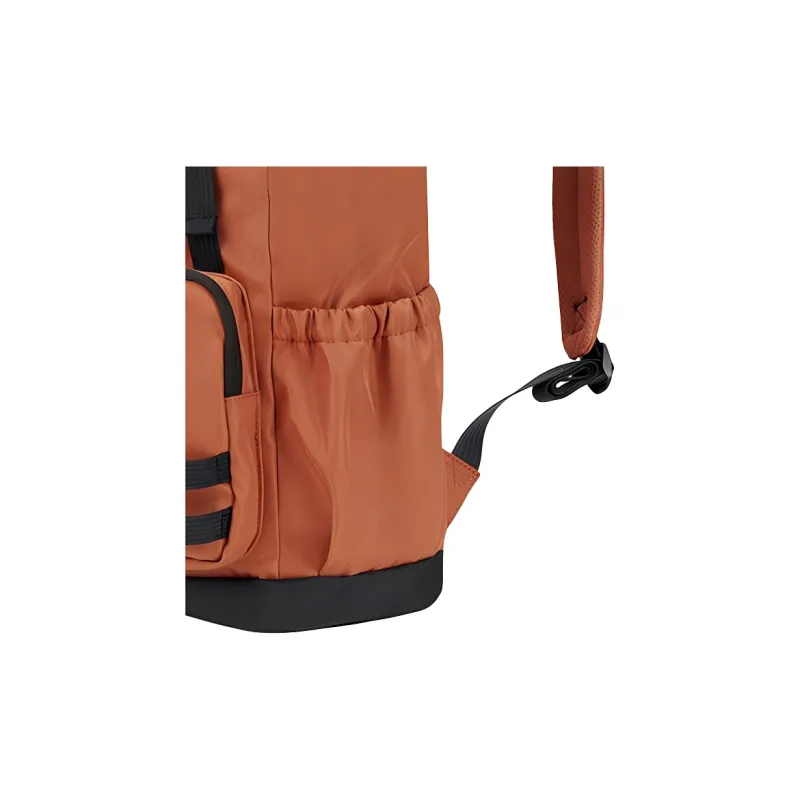 QIAODAN Multi Pocket Backpack Unisex Orange Brown-3