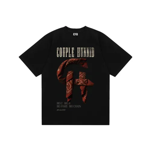 Couple Hinnid 블랙 남녀공용 티셔츠
