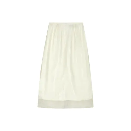 REMAIN BIRGER CHRISTENSE 크림 여성 캐주얼 롱 스커트