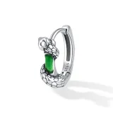 Serpent Wrapped Hoop Earrings Single[S925 Silver]