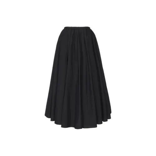 MADISONBLUE 블랙 여성 캐주얼 롱 스커트
