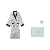 [Gift Box Set]Men's Ink Wash Butterfly Forest Long Sleep Robe