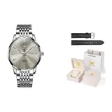 Steel Band True Gray Men's[Leather Strap+Box]