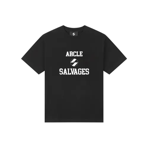THE SALVAGES FASHION CLUB 블랙 남녀공용 티셔츠