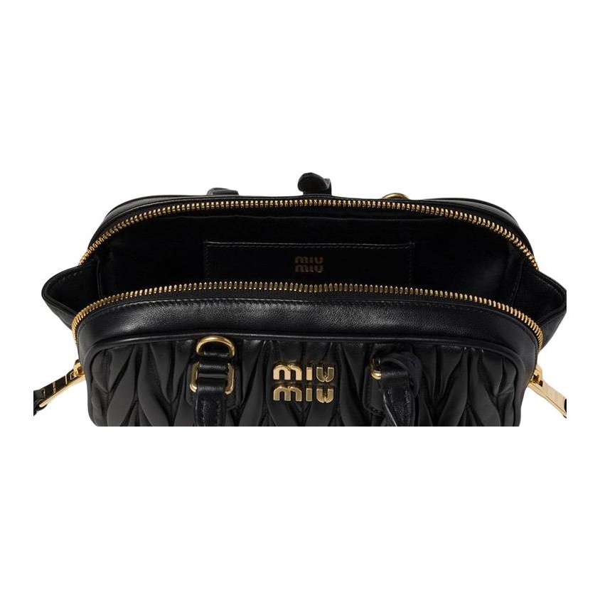 MIUMIU バッグArcadie leather shoulder bag Cognac Arcadie Leather Bag | Miu Miu