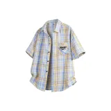 Yellow Blue Plaid (Short-Sleeved)