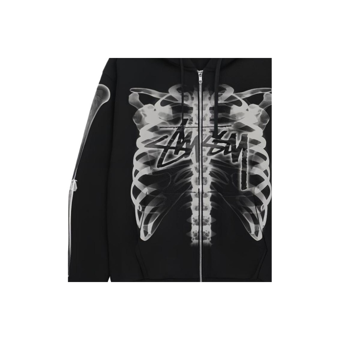 Stussy Rib Cage Zip Hoodie L - POIZON