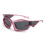 Transparent purple gray flakes