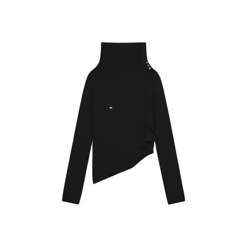 BOHEMSEO 블랙 여성 니트웨어
