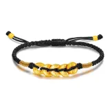 Five Emperors' Coins Rope Bracelet[Black Cord]