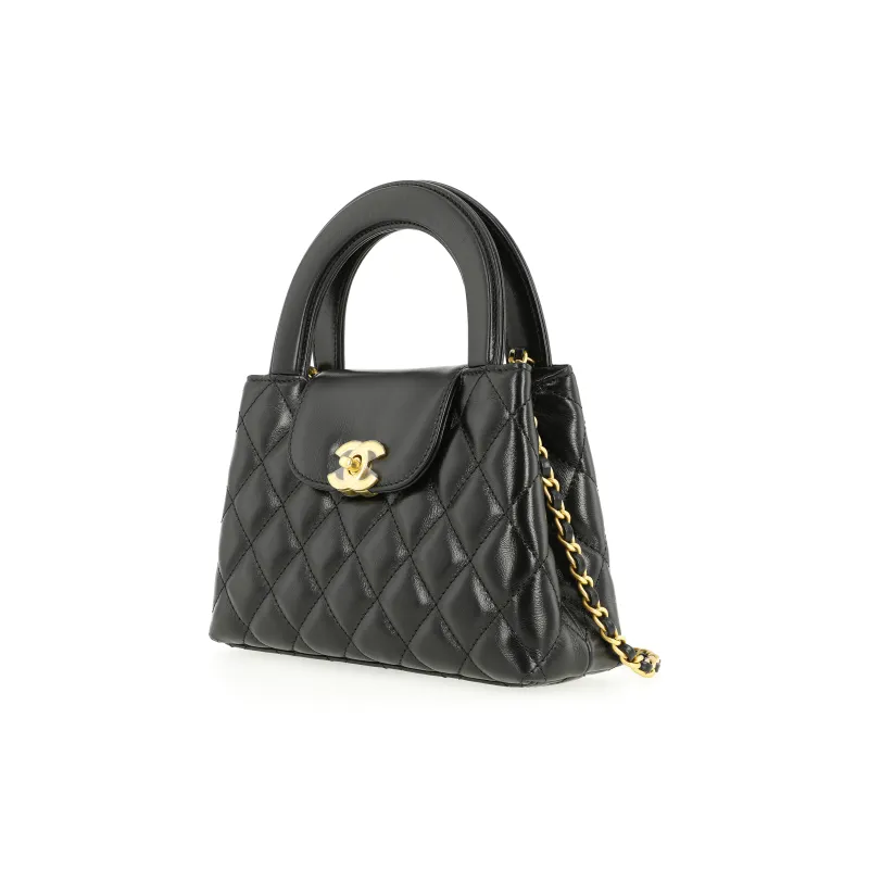 CHANEL 23K Kelly Shiny Aged Calfskin Gold-Tone Metal Mini
