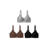 Heather Gray+Coffee+Premium Black